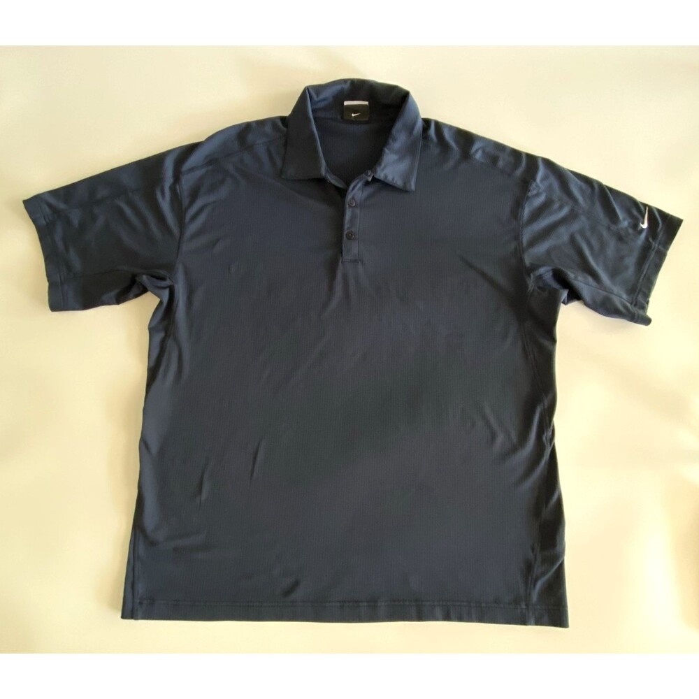 Nike Golf Dri-FIT Polo Shirt Men's XL Blue Performance Short Sleeve Golf Polo